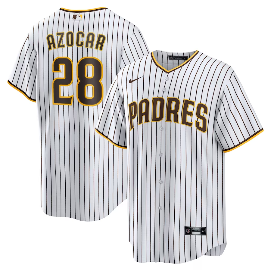 Men's San Diego Padres Jose Azocar #28 White Home Jersey